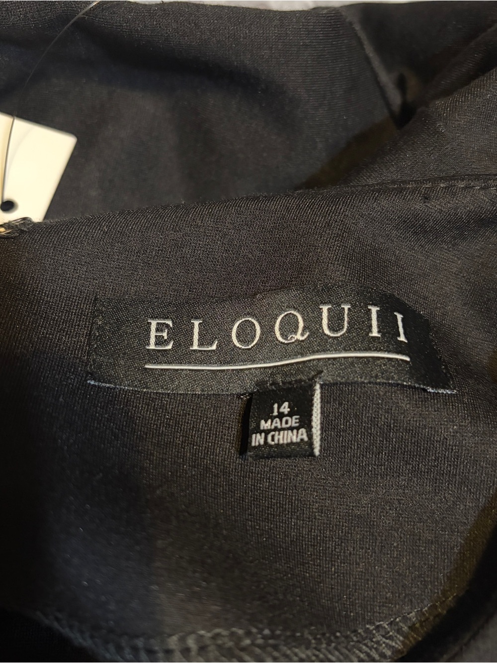 ELOQUII $139 Pearl Beaded Cuff Black Dress  Size 14 NWT - Picture 9 of 9